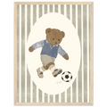 L'ourson joueur de soccer, affiche illustrée d'Émilie J. Ouellet encadrée – visuel 5