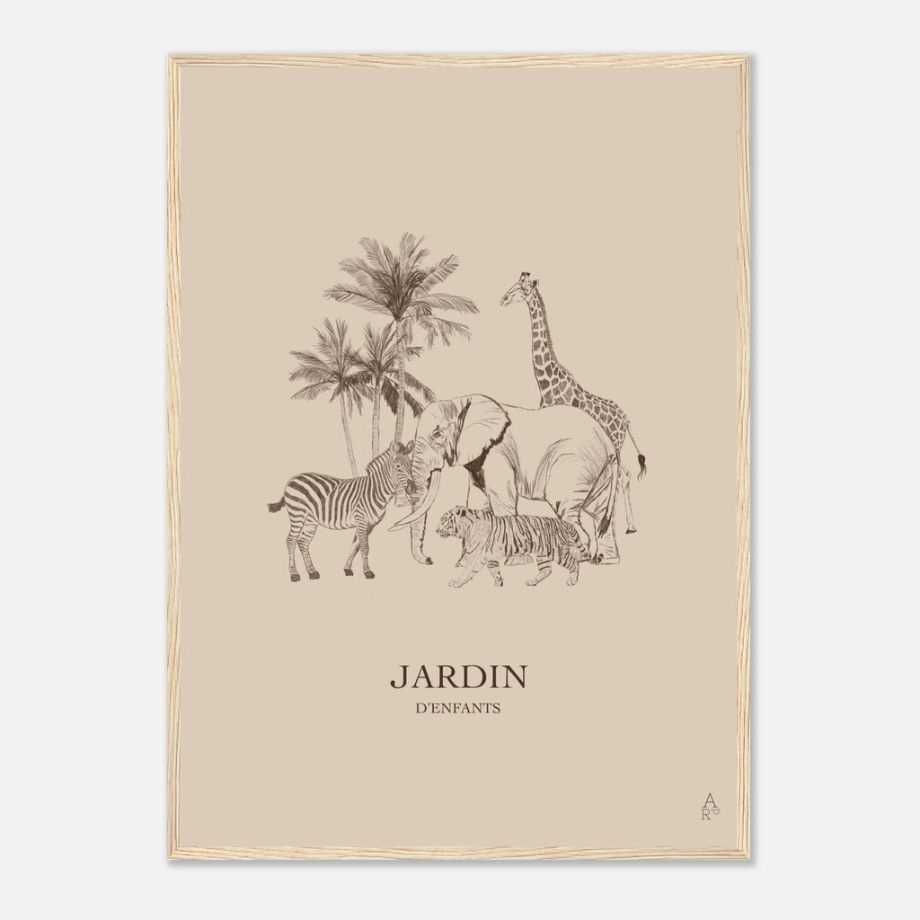 Illustration animaux au crayon dans un univers apaisant. Style doux et raffine.