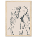 Une illustration delicate d elephant avec un rendu texturé au crayon. Cette affiche murale s integre parfaitement dans une decoration moderne et elegante.