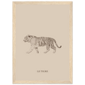 Illustration fine de tigre au crayon. Style artistique et intemporel.