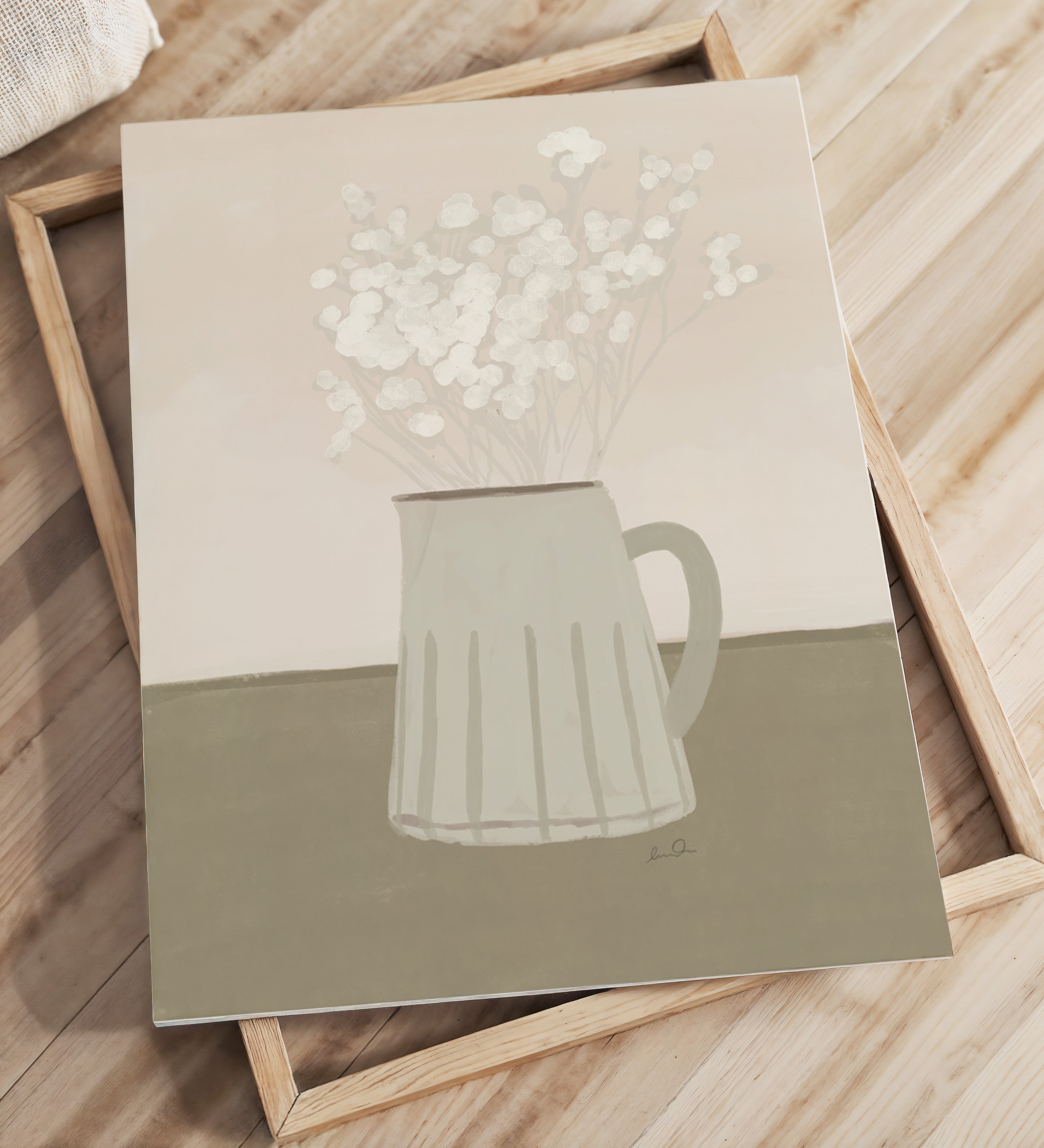 Bouquet de petites fleurs blanches - Affiche