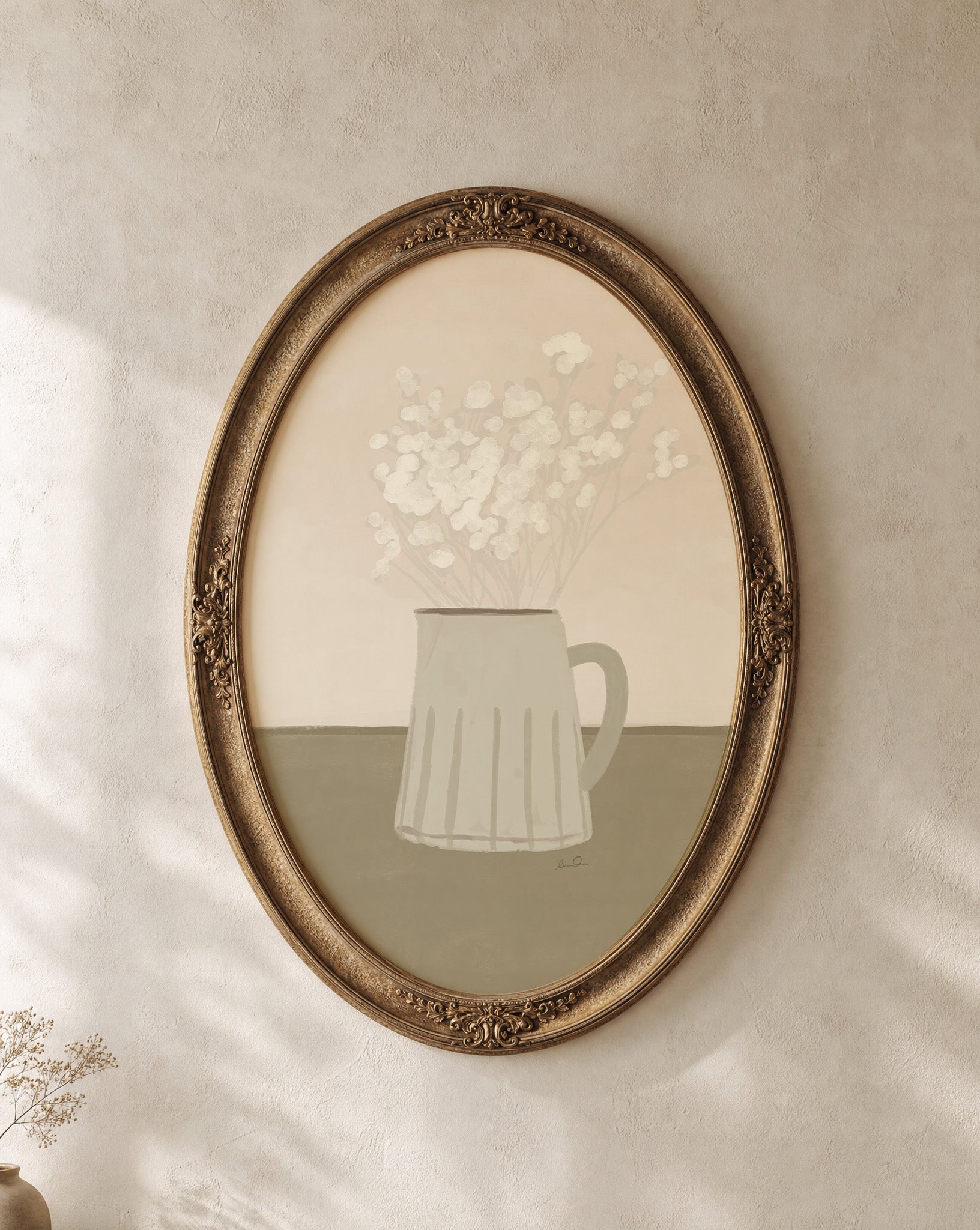 Bouquet de petites fleurs blanches - Affiche