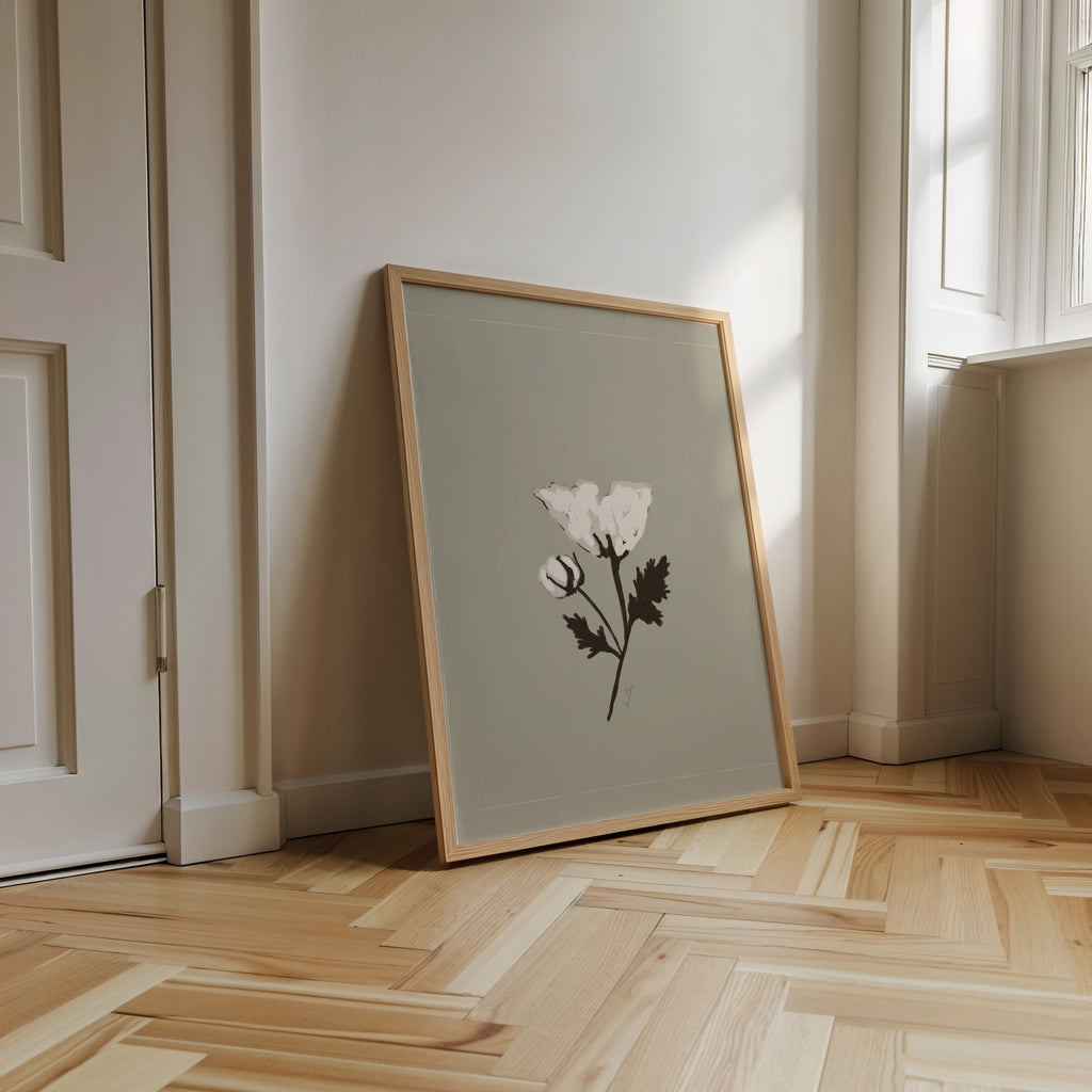 La fleur blanche, illustration d'Émilie J. Ouellet – affiche d'art ADR Gallery