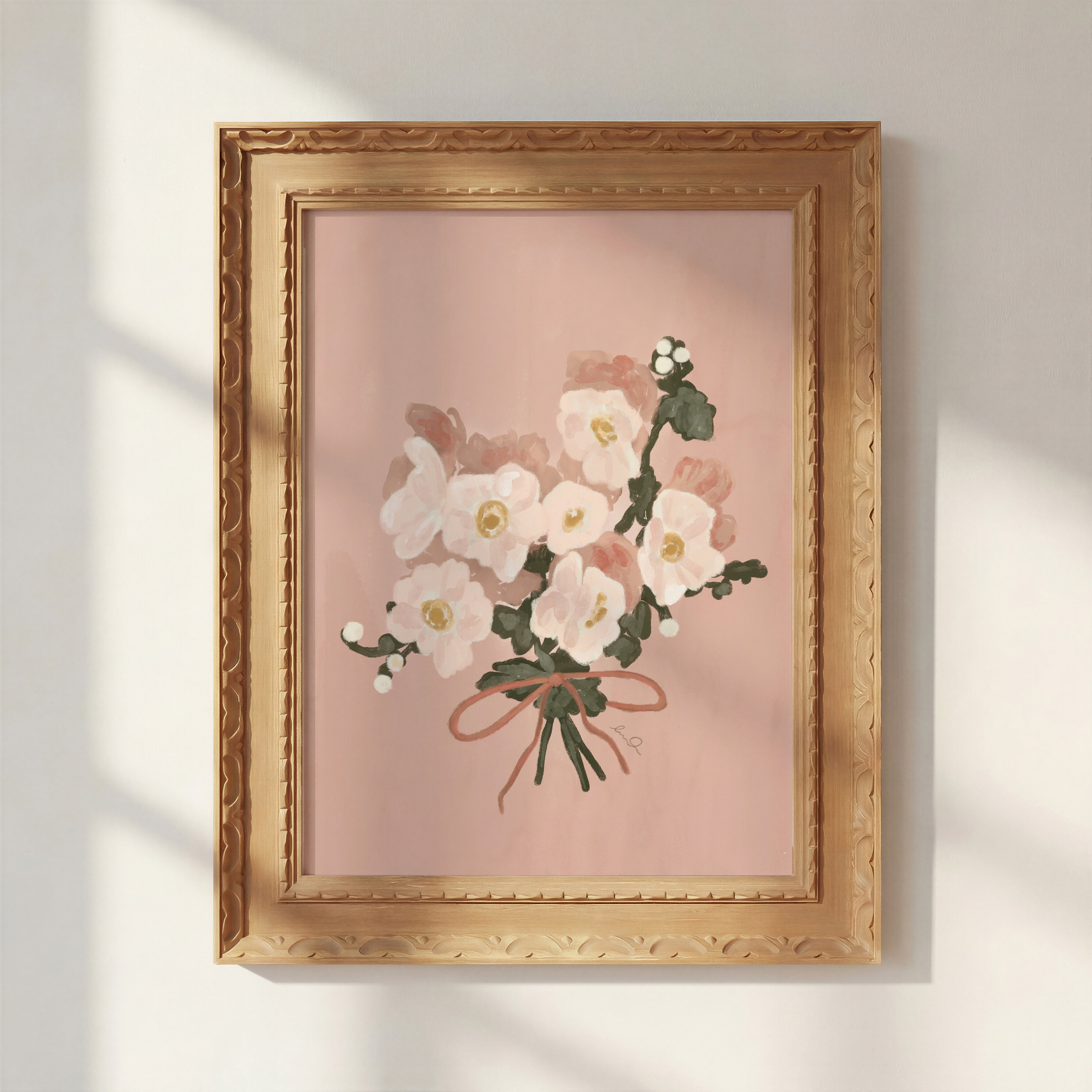 Bouquet de fleur fille - Affiche