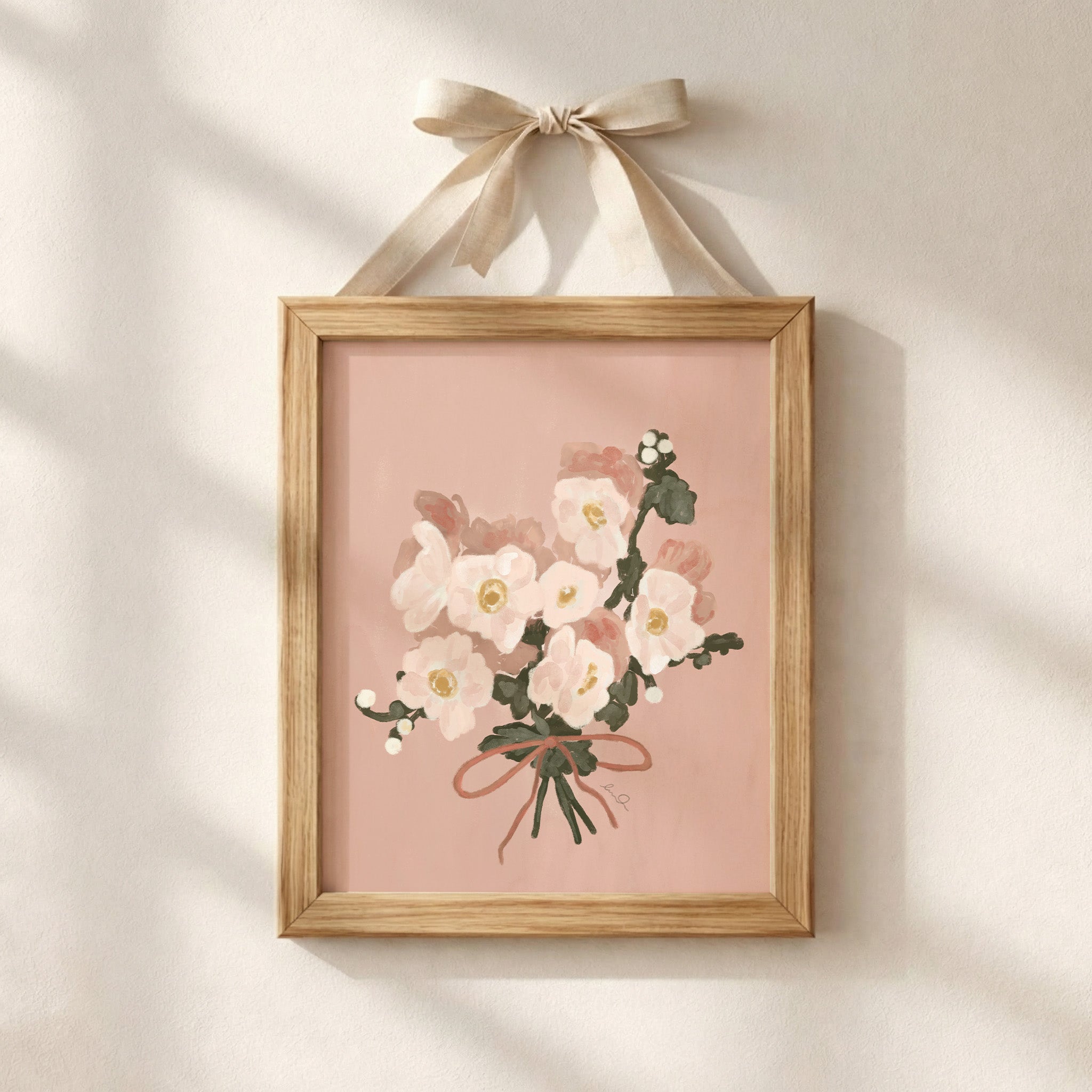 Bouquet de fleur fille - Affiche