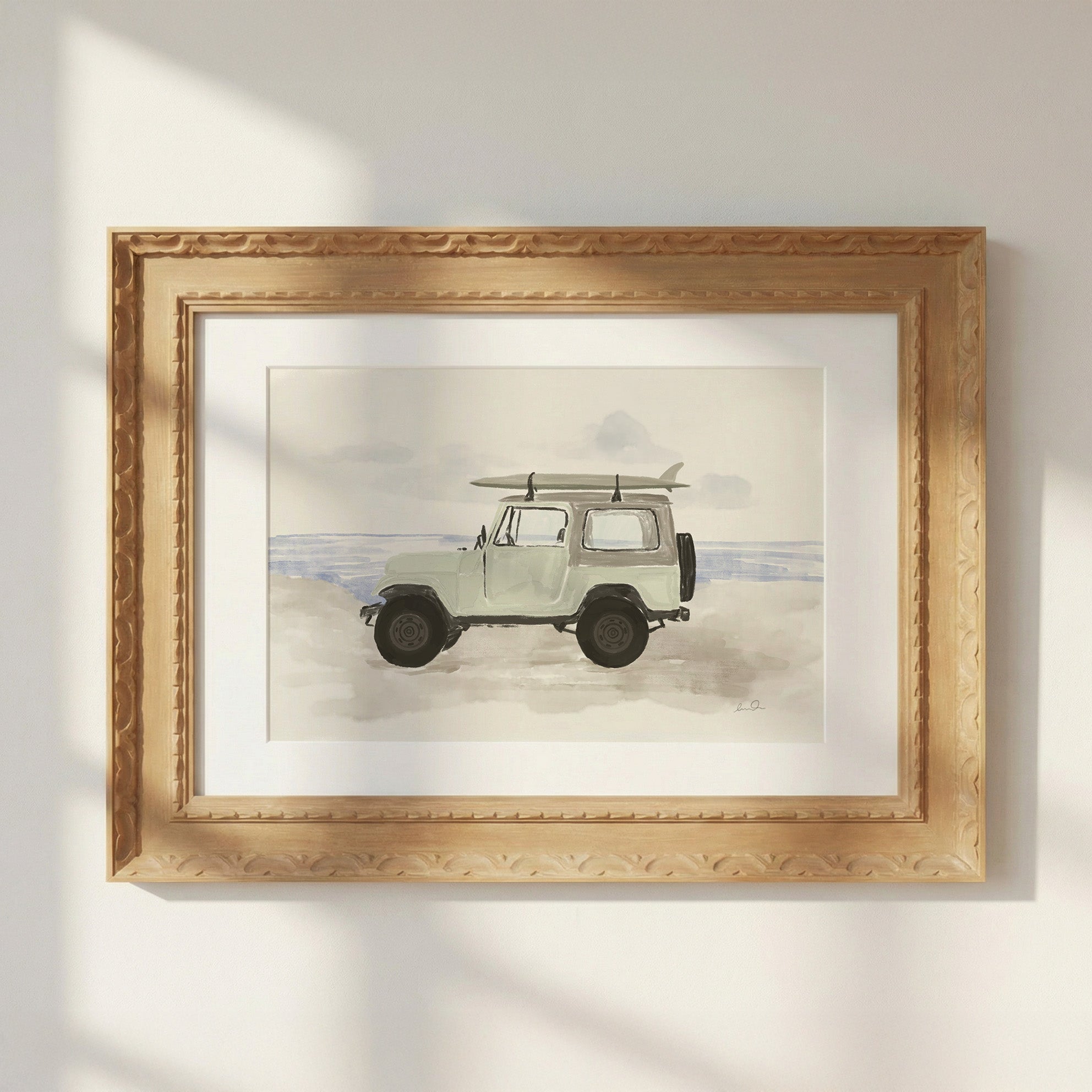 Jeep & surf - Affiche