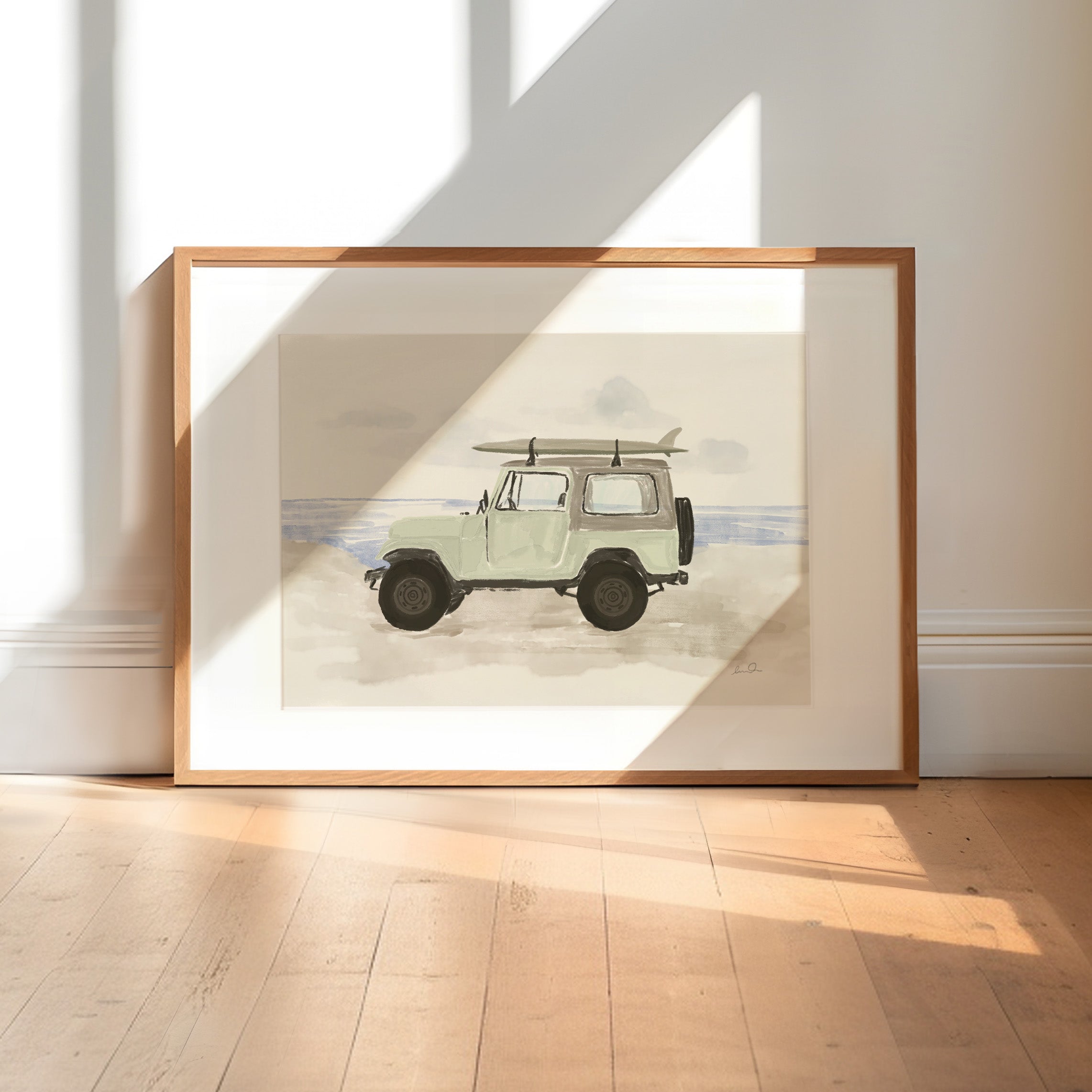 Jeep & surf - Affiche