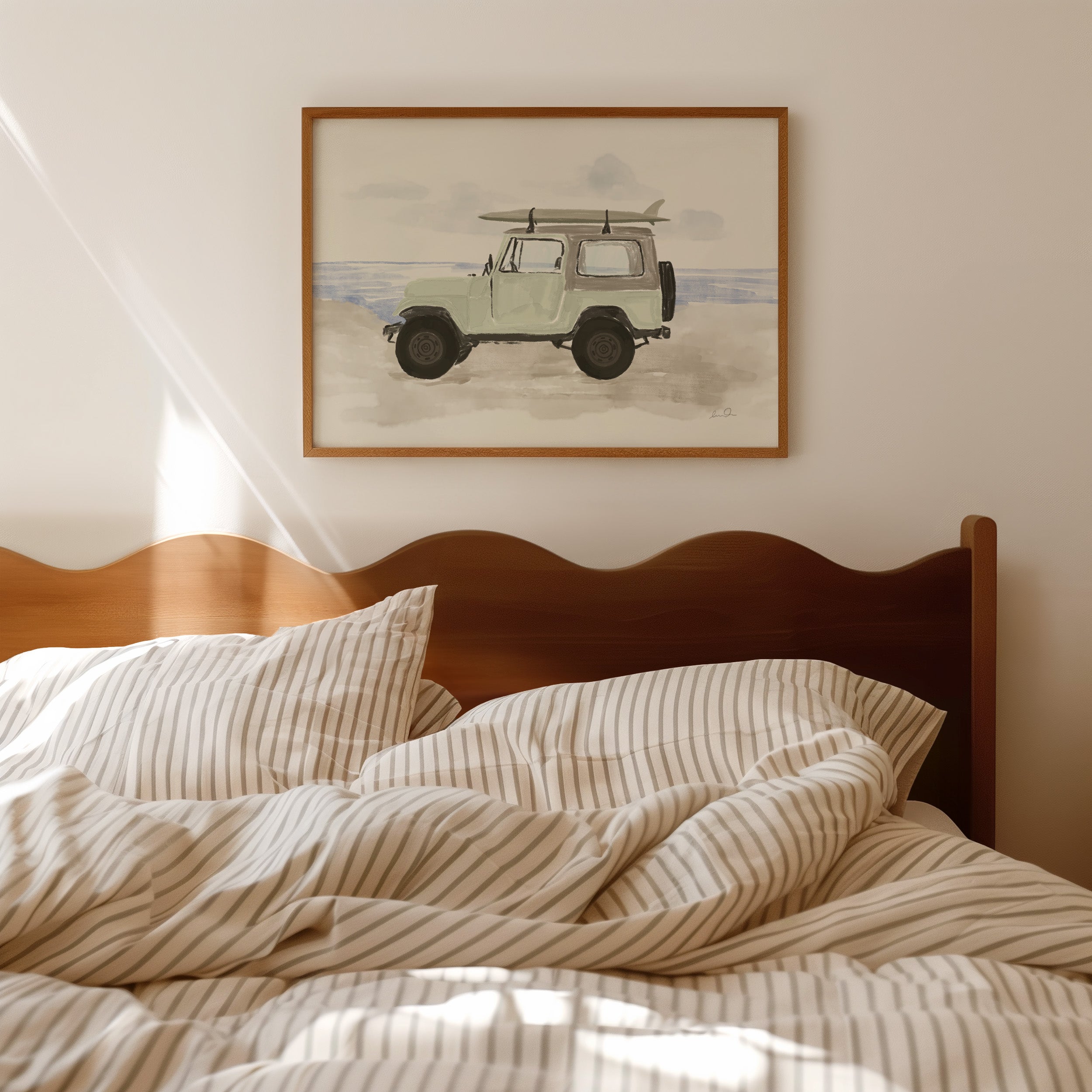 Jeep & surf - Affiche