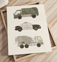 Trucks and car - Affiche
