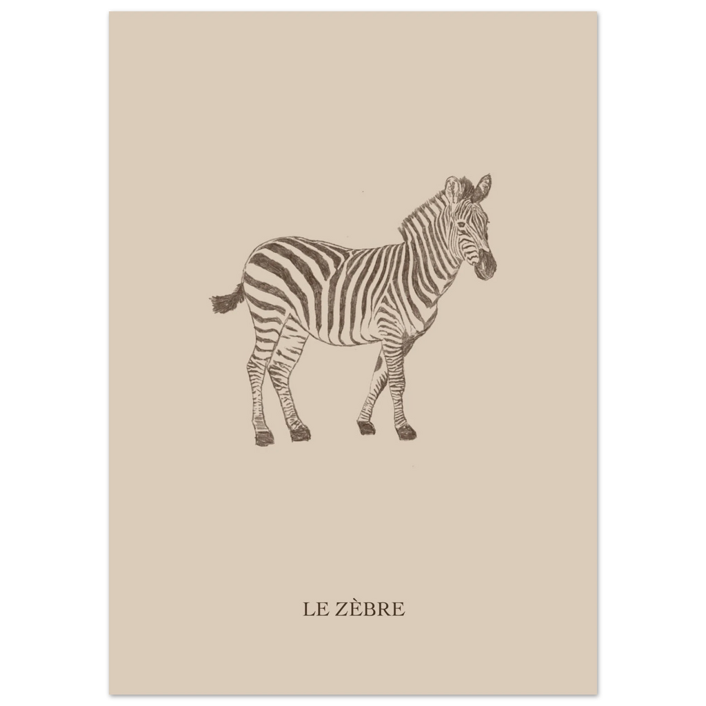 Poster délicat au style intemporel, idéal comme cadeau de naissance.