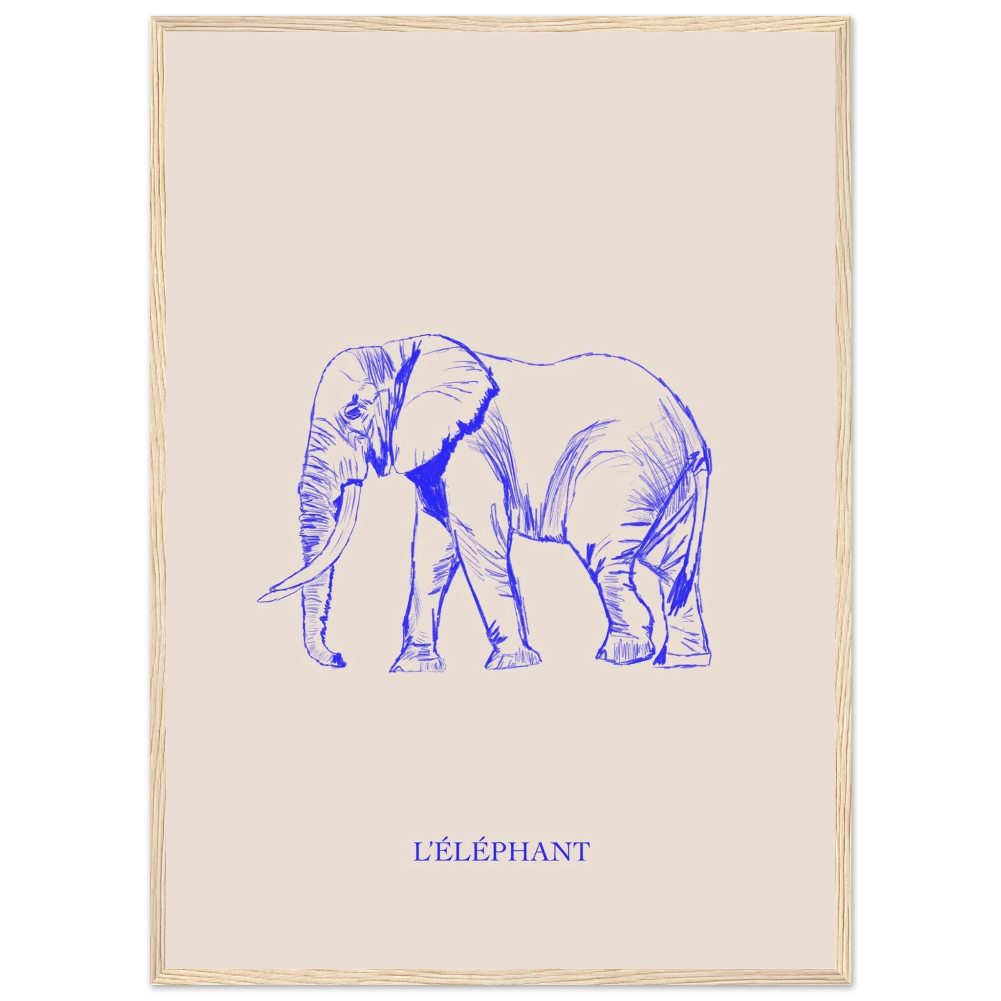 Illustration au crayon douce et moderne, idéale pour une chambre bébé élégante.