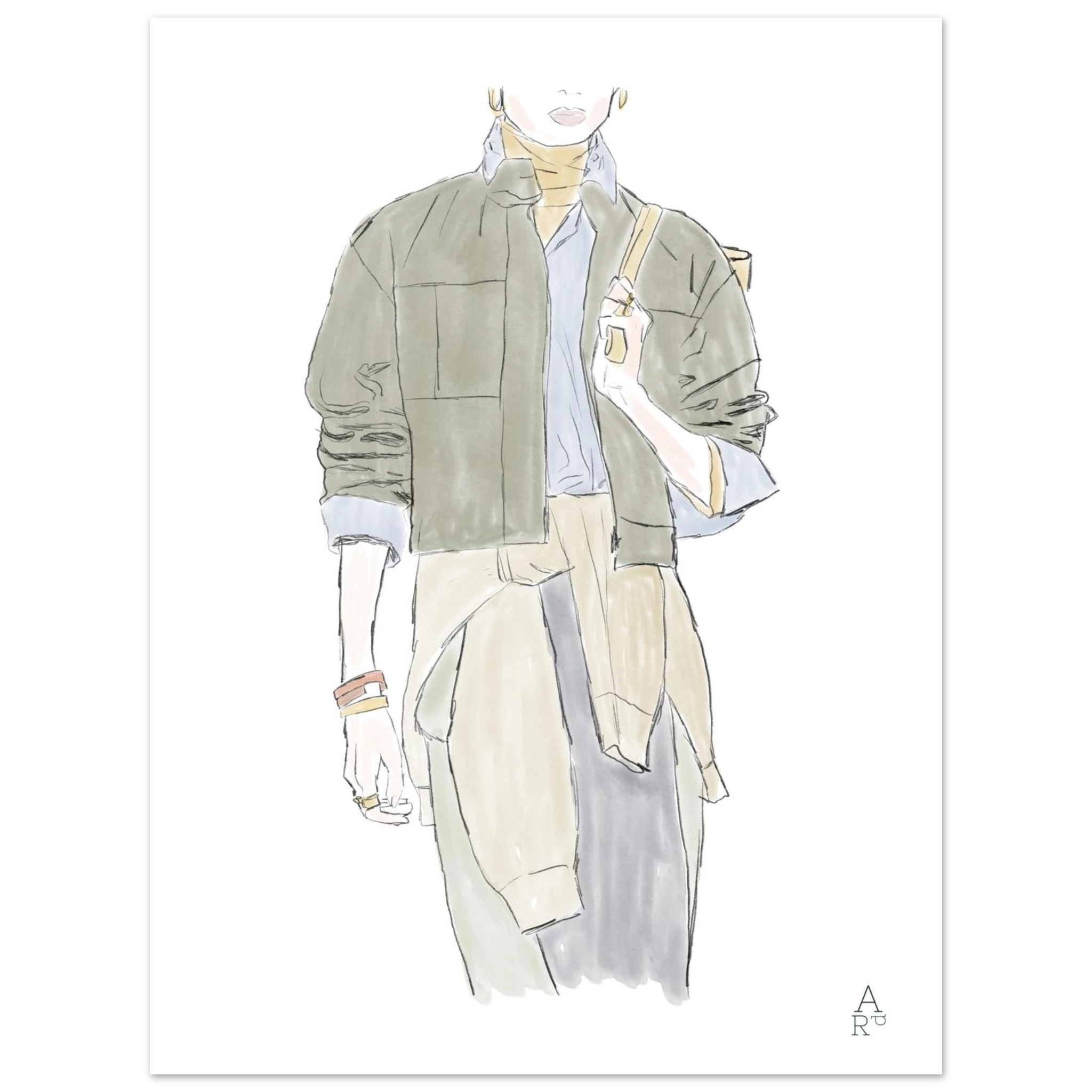 Fashion show N°2—Illustration à l'aquarelle, parfaite pour sublimer votre intérieur