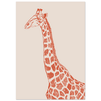 La grande girafe, version couleur - Affiche