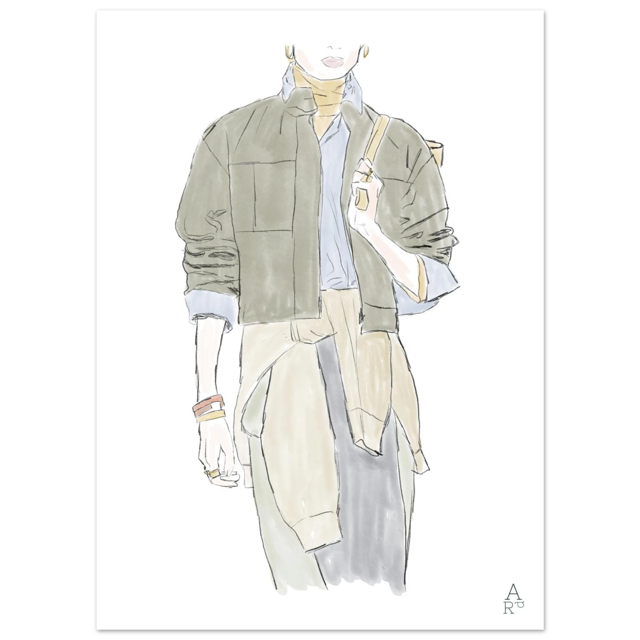 Fashion show N°2—Illustration à l'aquarelle, parfaite pour sublimer votre intérieur