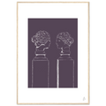 Affiche encadrée d’art mural double buste en violet — idéale pour sublimer votre intérieur