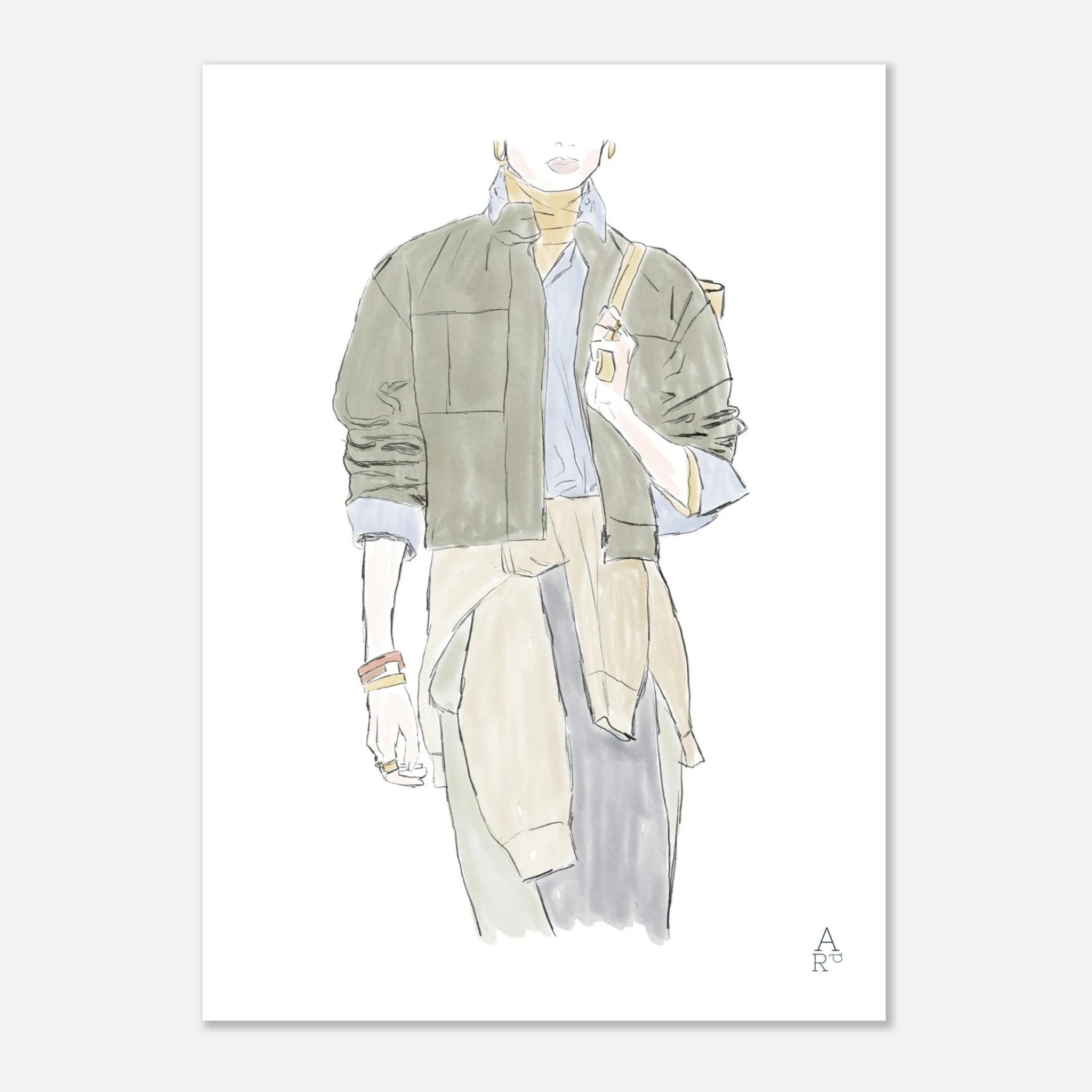 Fashion show N°2—Illustration à l'aquarelle, parfaite pour sublimer votre intérieur