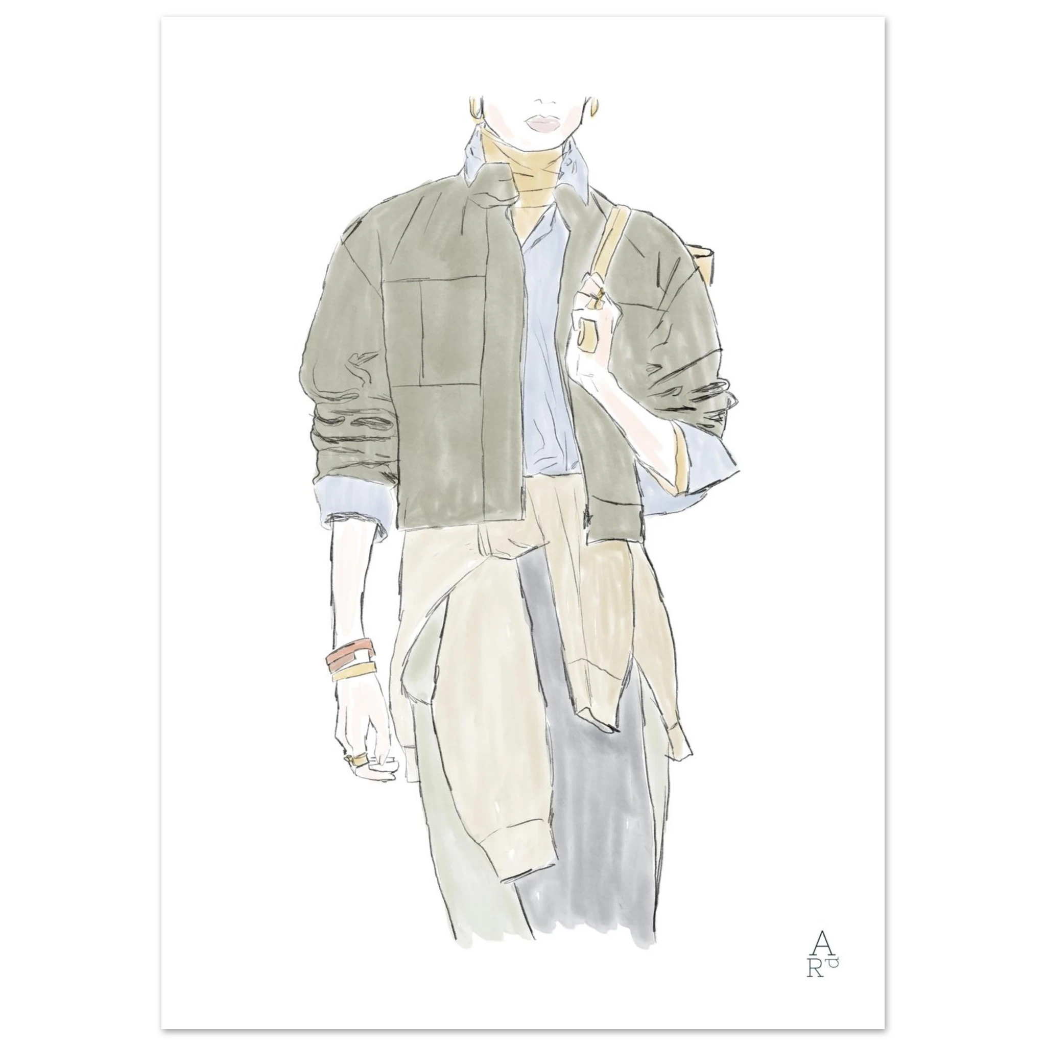 Fashion show N°2—Illustration à l'aquarelle, parfaite pour sublimer votre intérieur