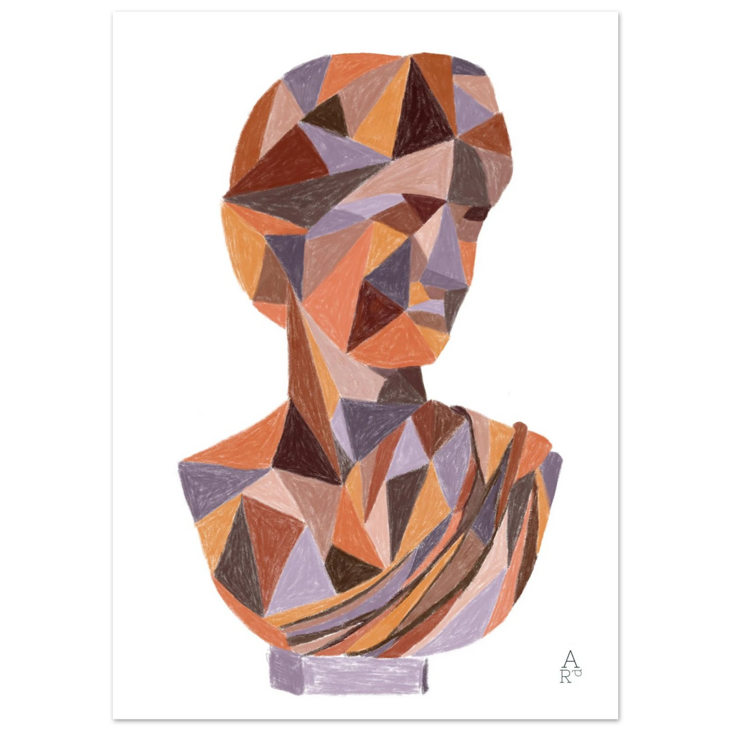 Buste patchworks N°4  - affiche - parfaite pour venir sublimer votre intérieur