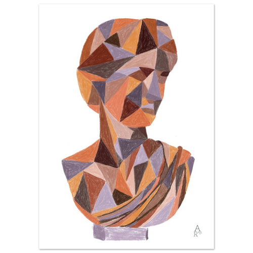 Buste patchworks N°4  - affiche - parfaite pour venir sublimer votre intérieur