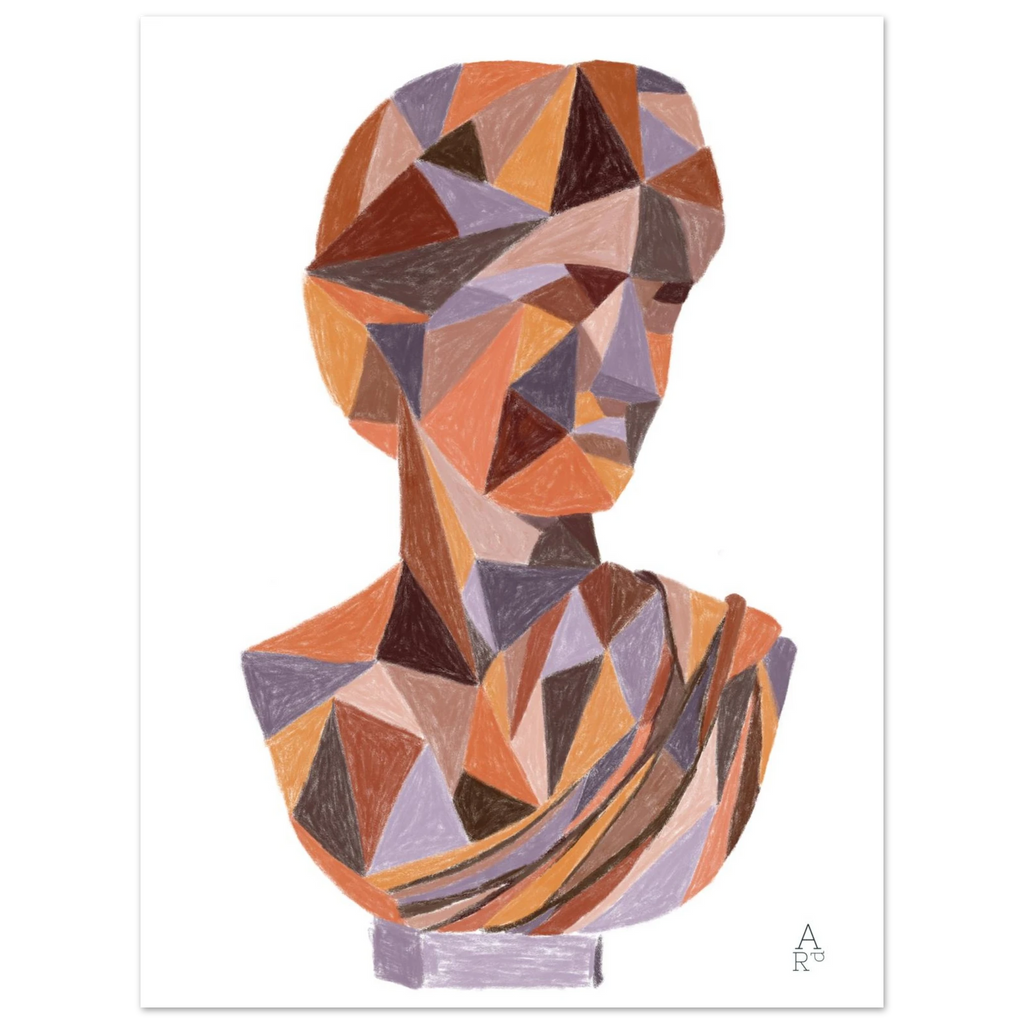 Buste patchworks N°4  - affiche - parfaite pour venir sublimer votre intérieur