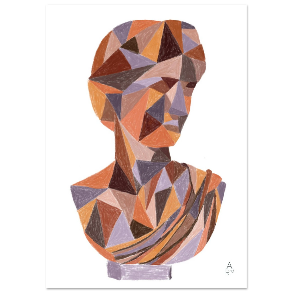 Buste patchworks N°4  - affiche - parfaite pour venir sublimer votre intérieur