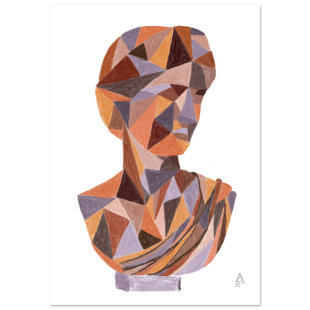 Buste patchworks N°4  - affiche - parfaite pour venir sublimer votre intérieur