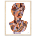 Buste patchworks N°4  - affiche encadrée - illustration