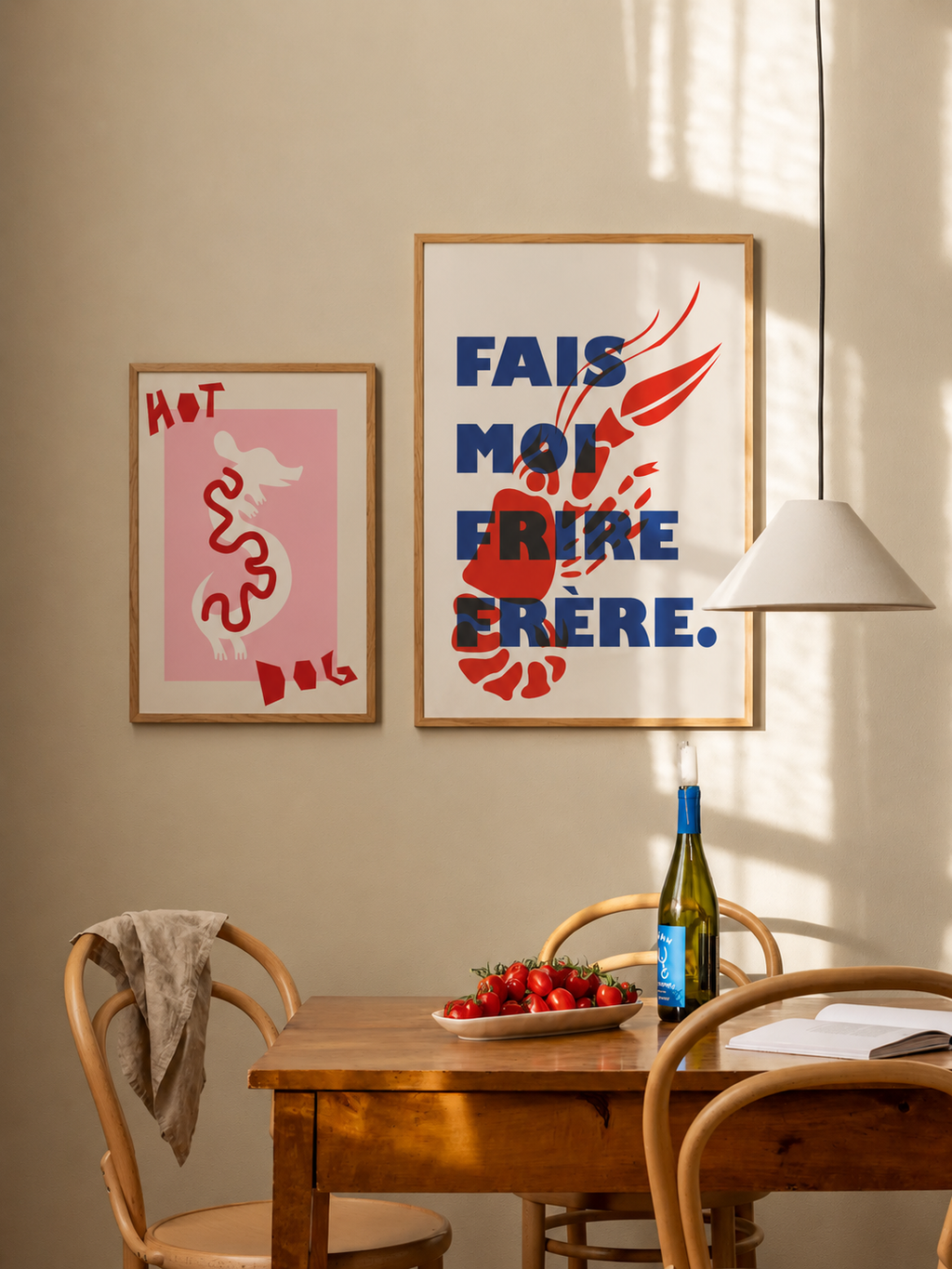 Fais moi frire - Papier poché - Affiche encadrée