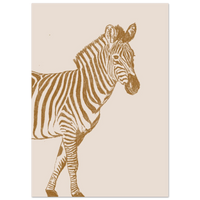 Le grand zèbre, version couleur - Affiche