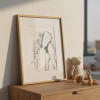 Le grand éléphant, version couleur - Affiche