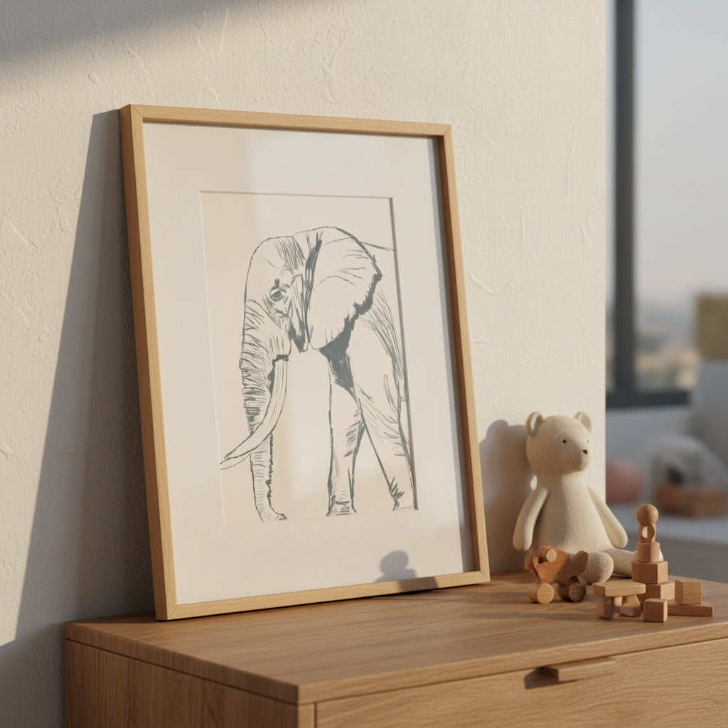 Affiche sur papier mat premium au style tendre et intemporel.