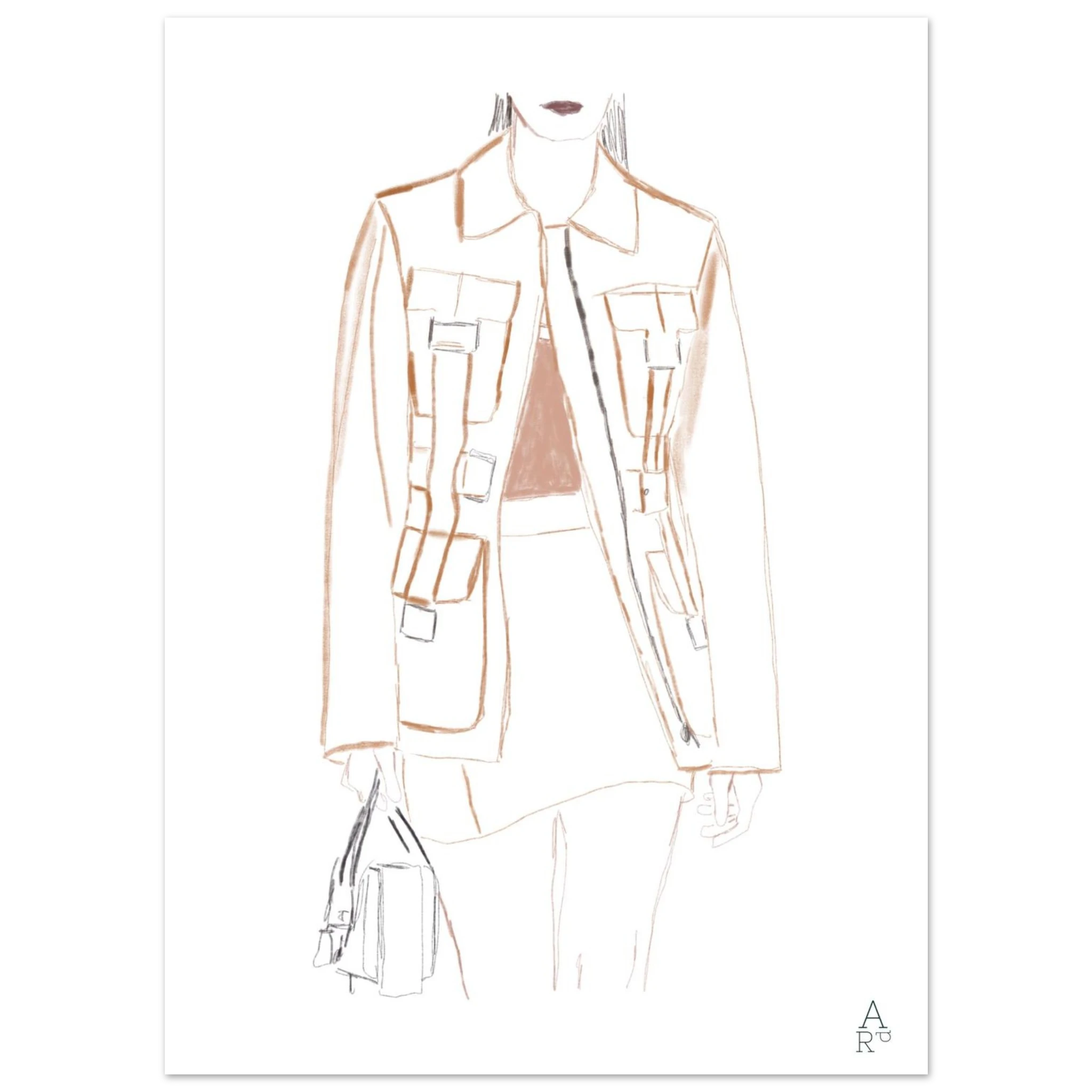 Fashion show N°1 — Illustration originale

par Aude de Riberolles

Illustration représentant une silhouette féminine dans l’esprit d’un défilé. Le trait fin, élégant et minimaliste met en valeur la verticalité et le mouvement du modèle. L’ensemble compose une œuvre contemporaine, raffinée et pleine de caractère — parfaite pour décorer vos murs et apporter une note artistique et mode à votre intérieur.