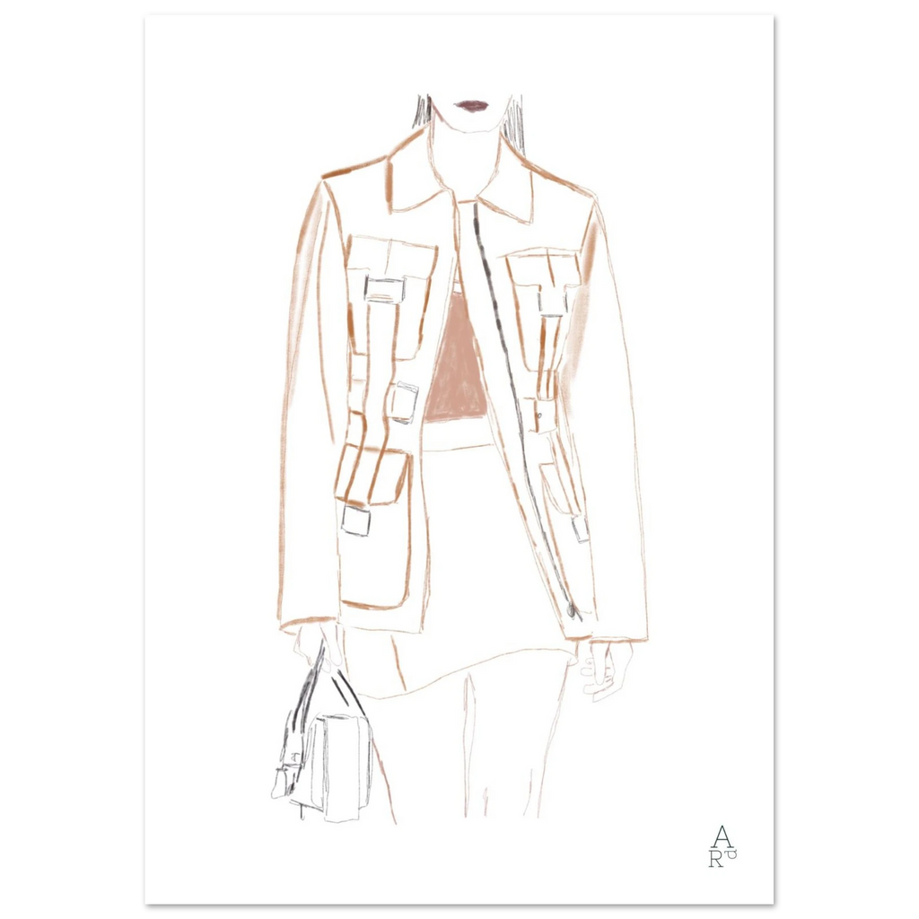 Fashion show N°1 — Illustration originale

par Aude de Riberolles

Illustration représentant une silhouette féminine dans l’esprit d’un défilé. Le trait fin, élégant et minimaliste met en valeur la verticalité et le mouvement du modèle. L’ensemble compose une œuvre contemporaine, raffinée et pleine de caractère — parfaite pour décorer vos murs et apporter une note artistique et mode à votre intérieur.