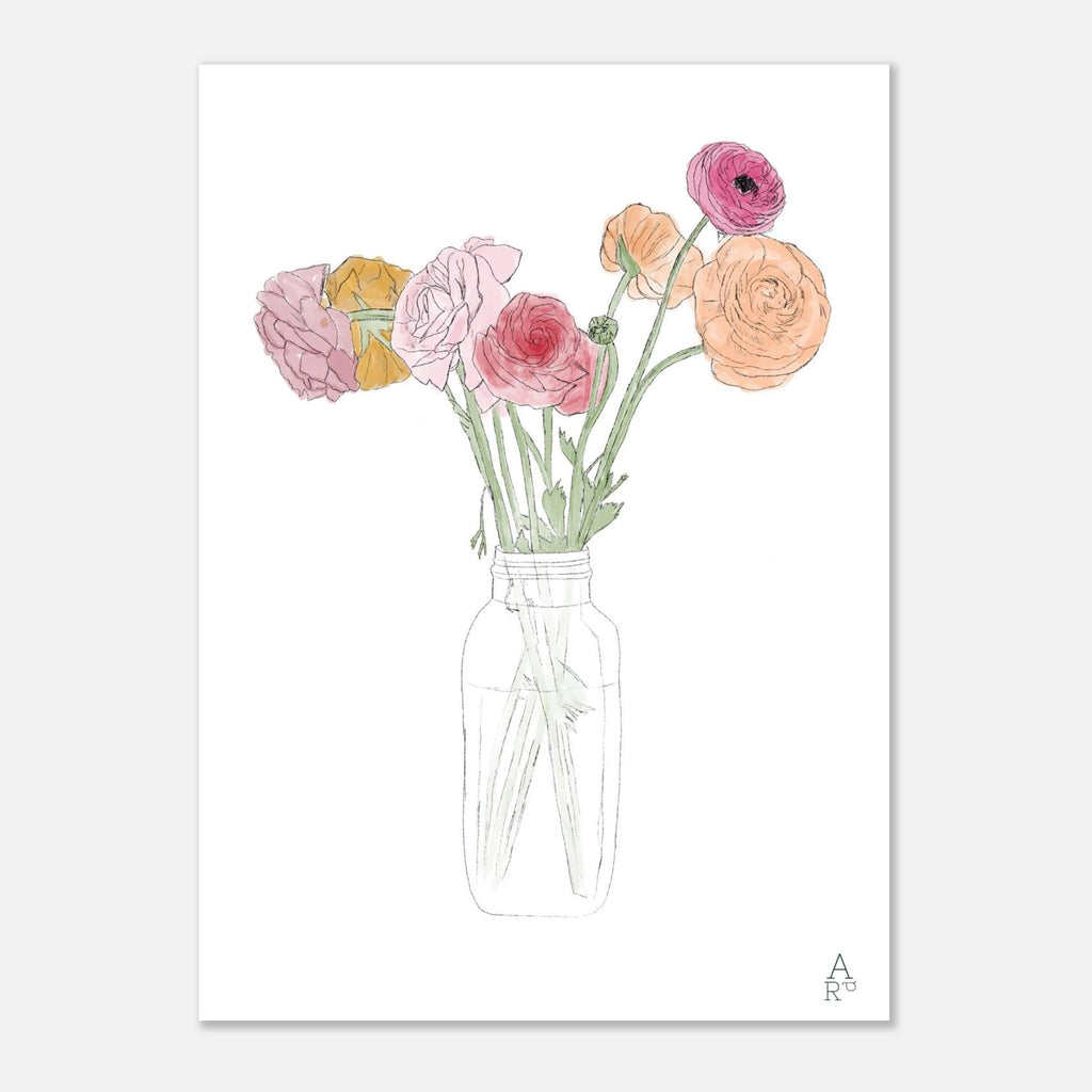 Flower bouquet — illustration originale au crayon et à l'aquarelle
Affiche non encadrée
par Aude de Riberolles