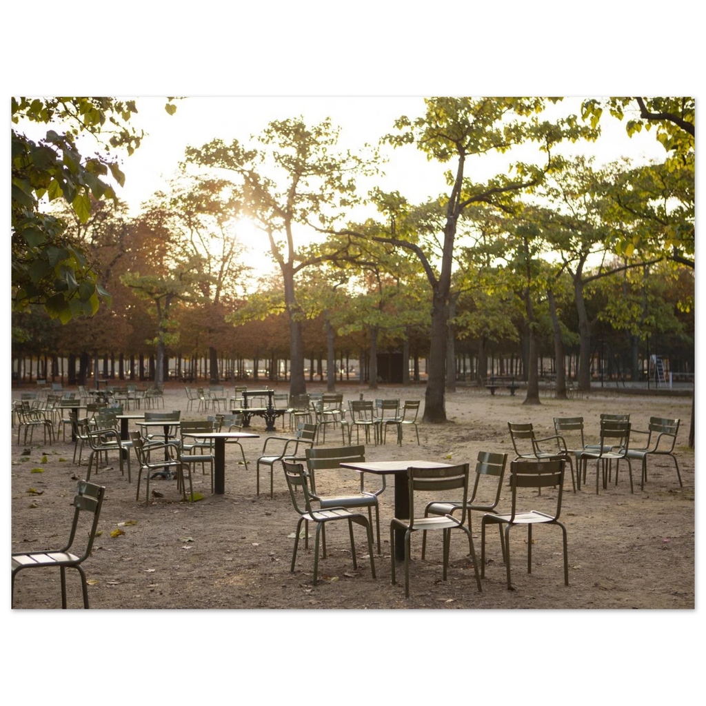 Ce poster du Jardin du Luxembourg capture l’essence d’un moment calme en extérieur. Cette affiche artistique joue avec les ombres et la lumière pour créer un tableau mural élégant et intemporel.

Parfait pour une décoration murale moderne, ce poster nature apporte profondeur et sérénité à votre intérieur.

• Poster artistique extérieur
• Tableau nature lumineux
• Idéal salon / bureau