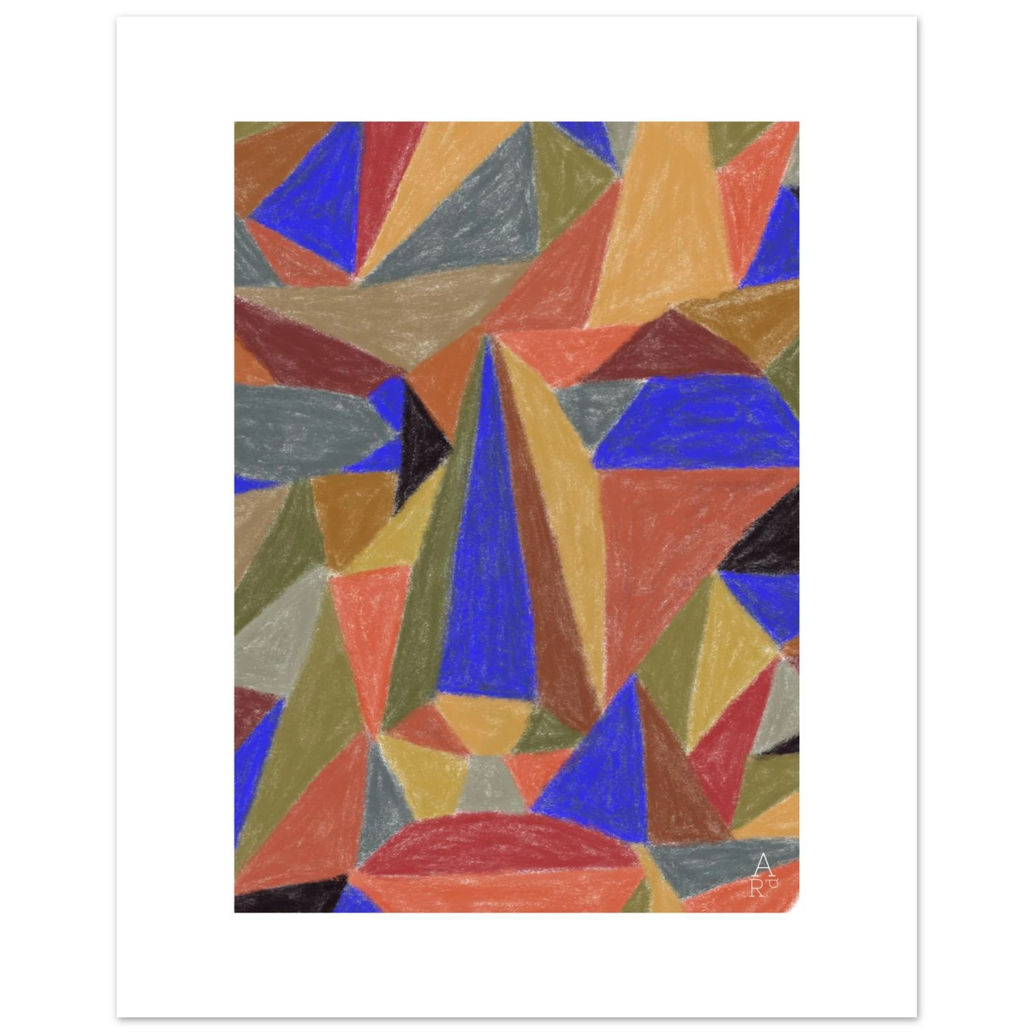 The Face Patchwork N°1 est une illustration originale réalisée à la craie d’art.