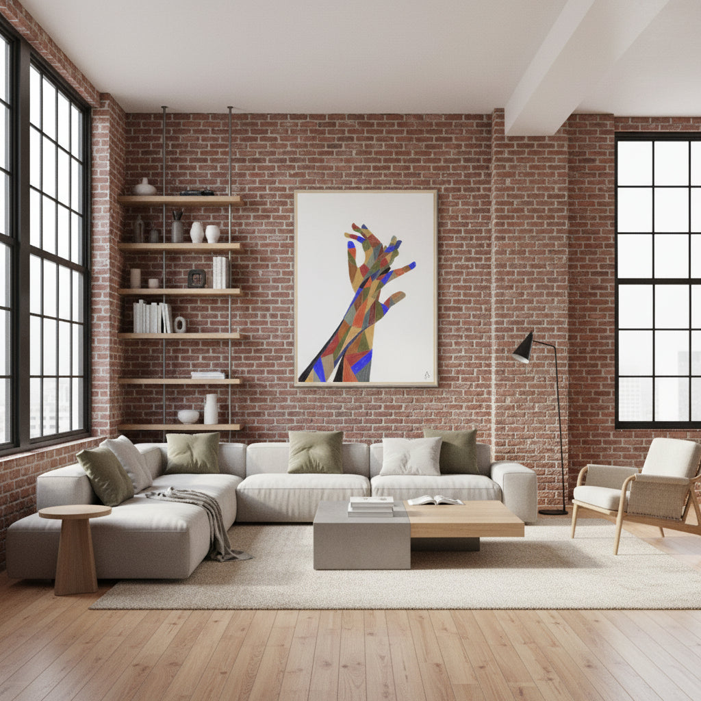 The hands patchworks N°1 est une œuvre originale réalisée à la craie d’art.

par Aude de Riberolles.

Elle se distingue par un jeu vibrant de couleurs, de formes géométriques et de superpositions, donnant naissance à une composition dynamique et expressive. Disponible en plusieurs formats, elle s’accorde harmonieusement avec les deux autres créations de la collection Patchwork N°1. Idéale pour sublimer un salon, une salle de réception, une chambre, un couloir ou un bureau...