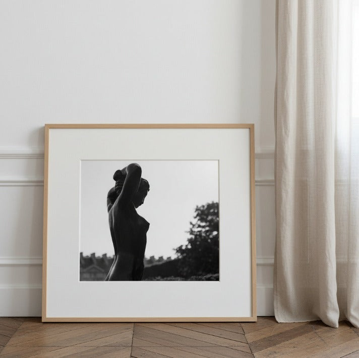 Impression artistique du Jardin du Carrousel à Paris par Mohamed Khalil, sur support d'impression, exposée en galerie ADR.