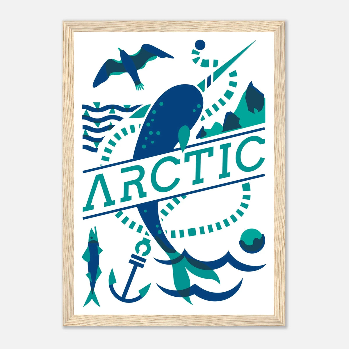 Artic, papier poché de Julie Parmentier encadré – visuel 9