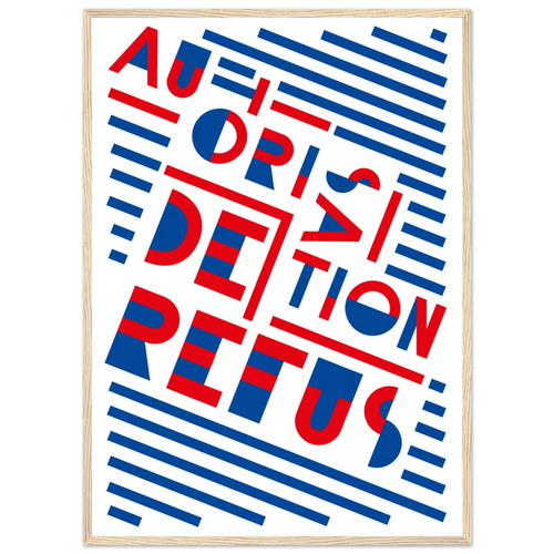 Autorisation, papier poché de Julie Parmentier encadré – visuel 2