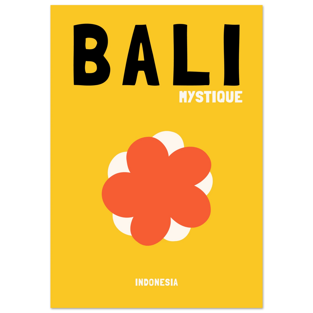 Affiche graphique Bali Mystique, destination soleil et voyage – ADR Gallery