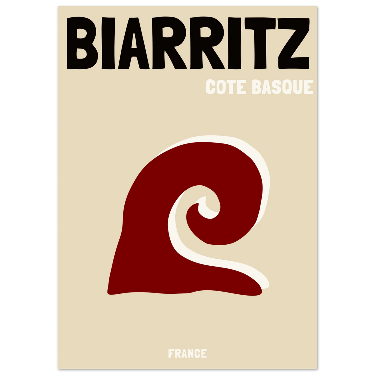 Affiche Biarritz Cote Basque, décoration murale voyage – visuel 3