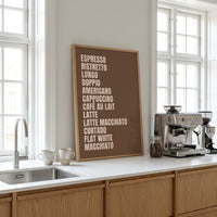 Coffee menu - Affiche