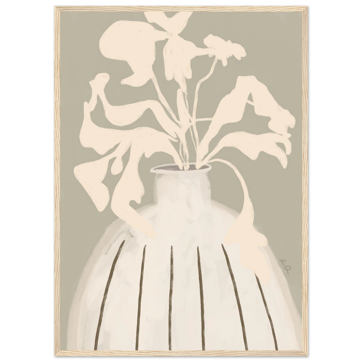Composition florale, affiche illustrée d'Émilie J. Ouellet encadrée – visuel 11