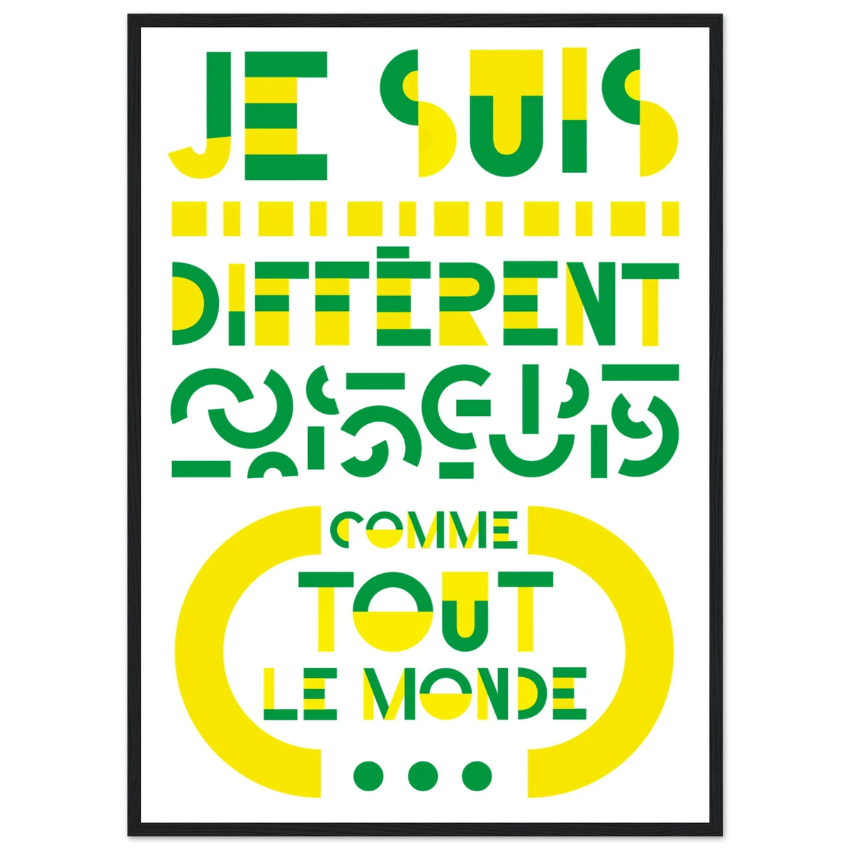 Différent, papier poché de Julie Parmentier encadré – visuel 4