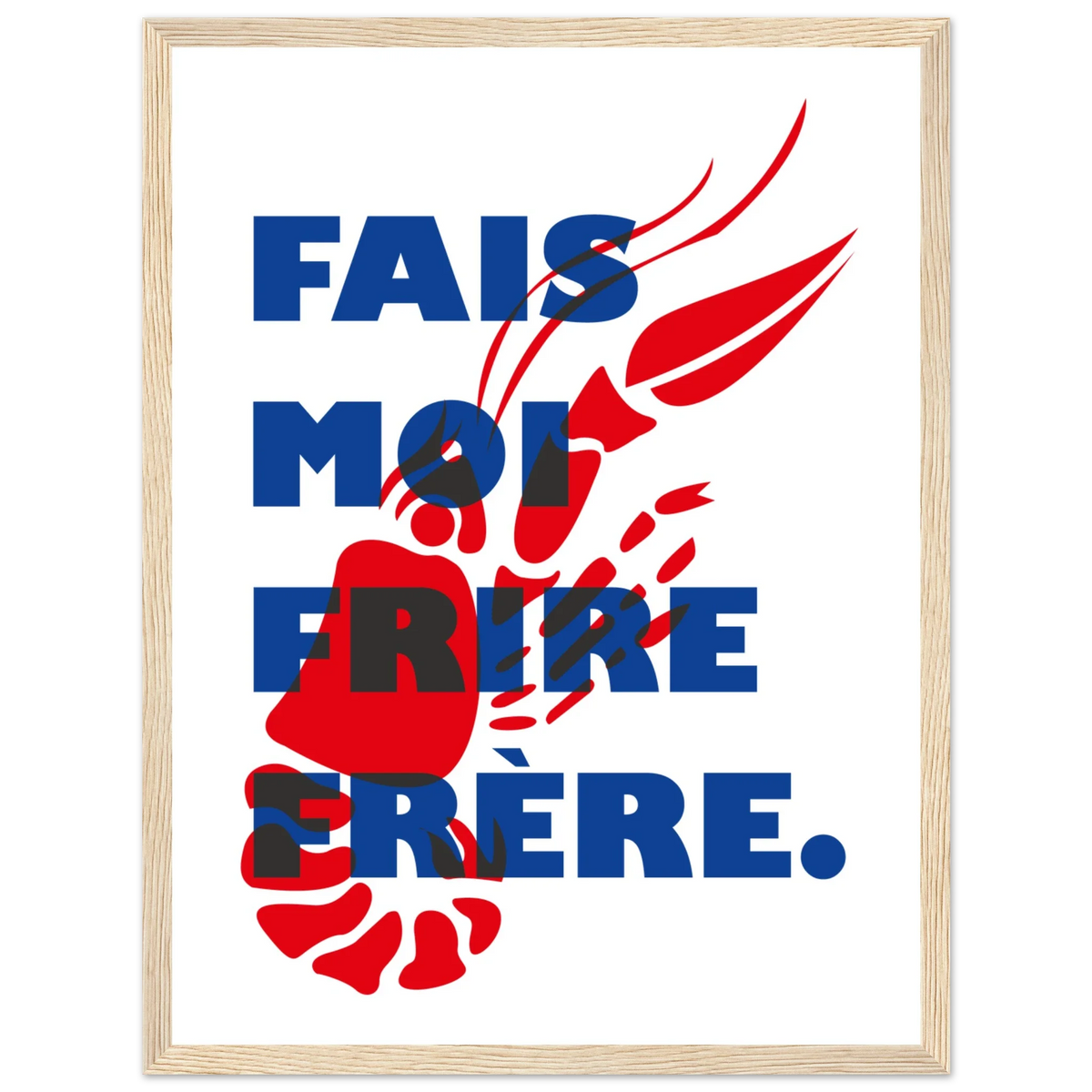 Fais moi frire, papier poché de Julie Parmentier encadré – visuel 4