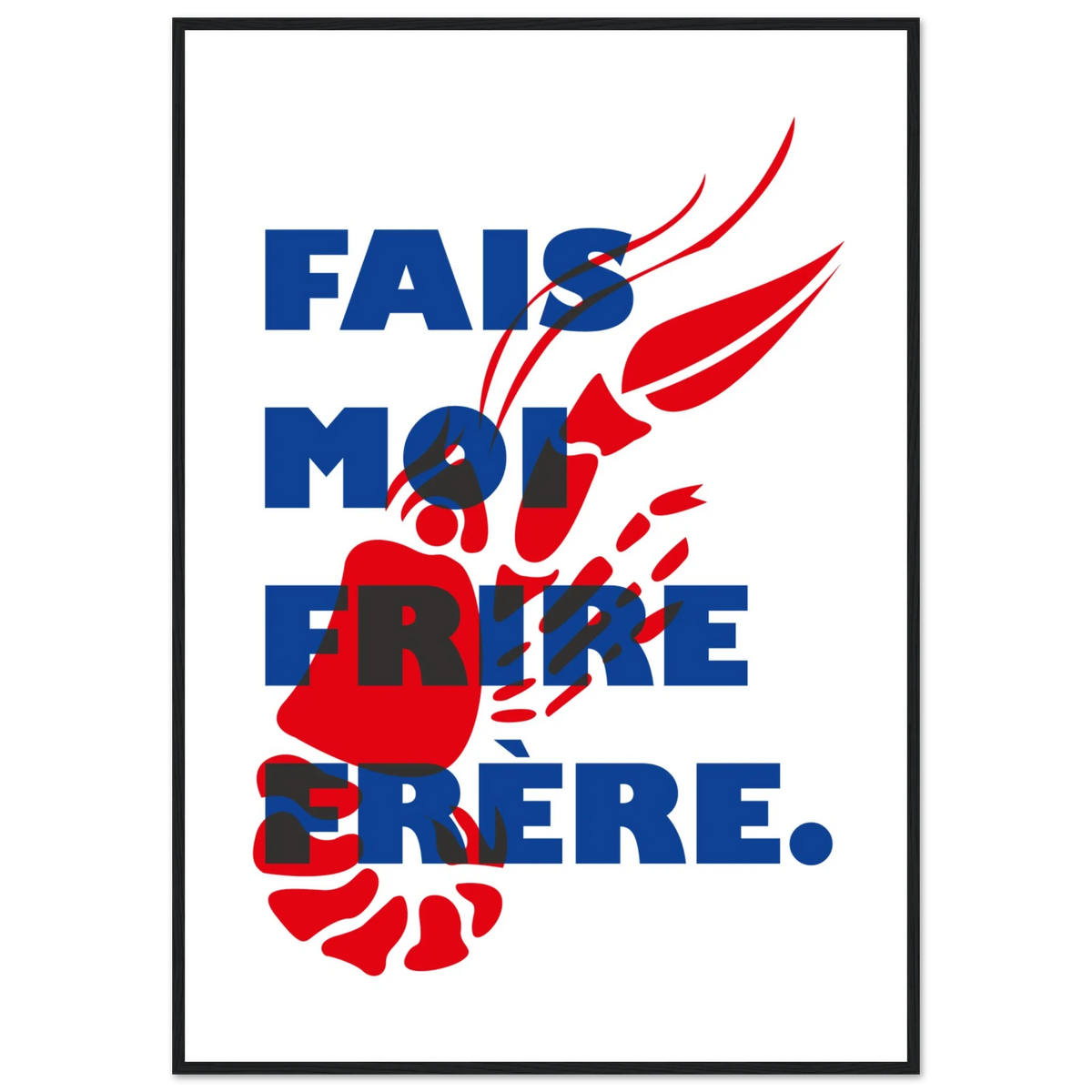 Fais moi frire, papier poché de Julie Parmentier encadré – visuel 5
