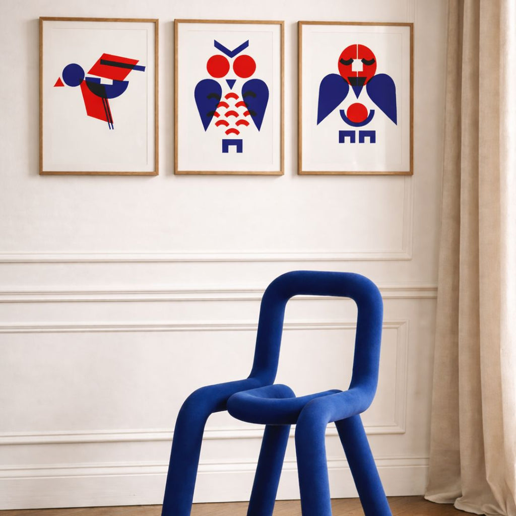Affiche carrée "L'Endormi" en papier poché par ADR GALLERY, illustration artistique avec détails délicats.