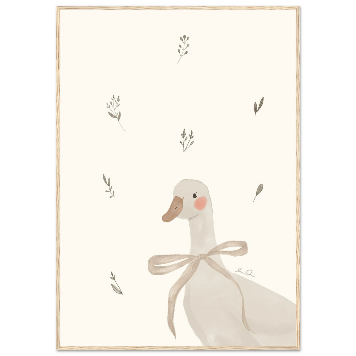L'oie, affiche illustrée d'Émilie J. Ouellet encadrée – visuel 6
