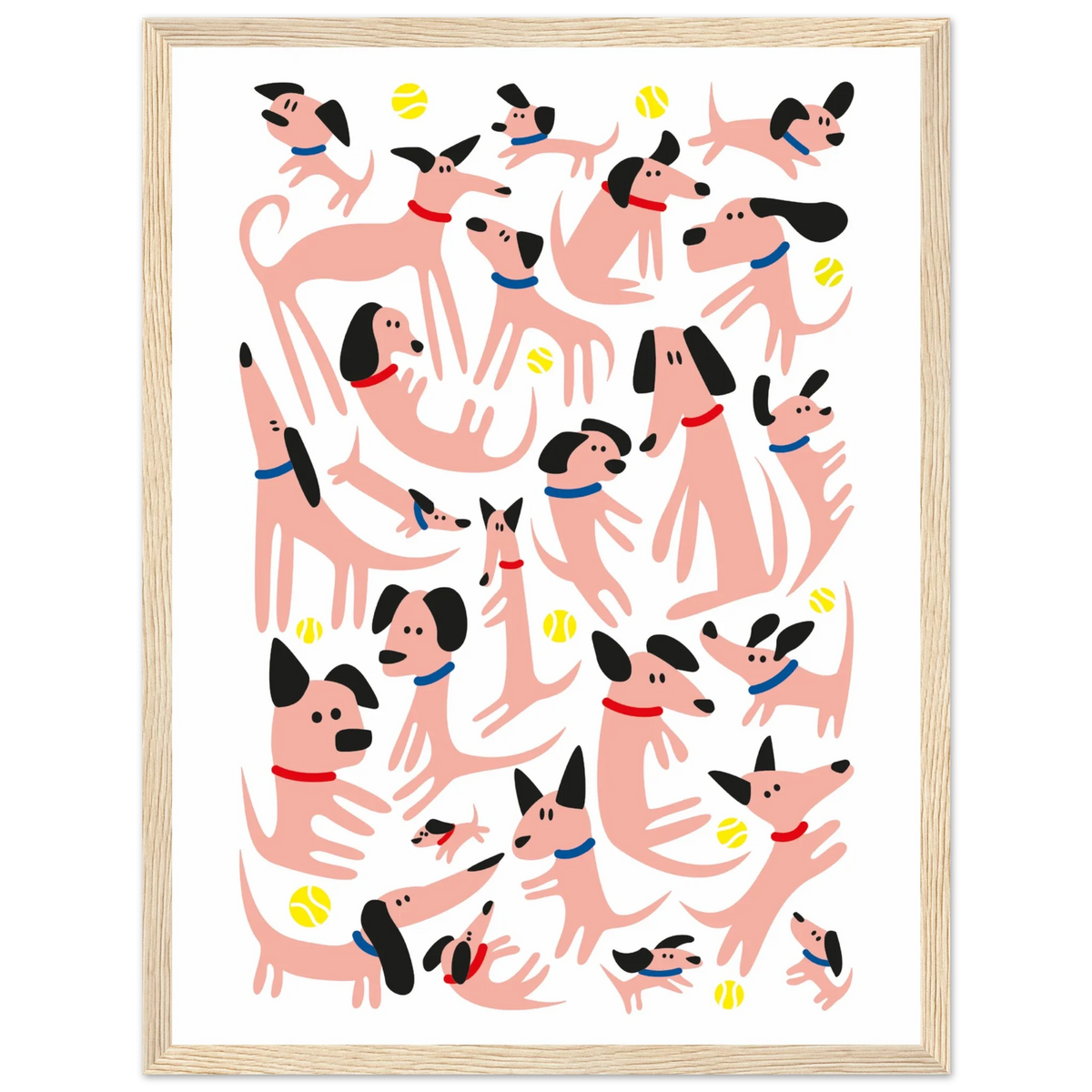 La balle, papier poché de Julie Parmentier encadré – visuel 6